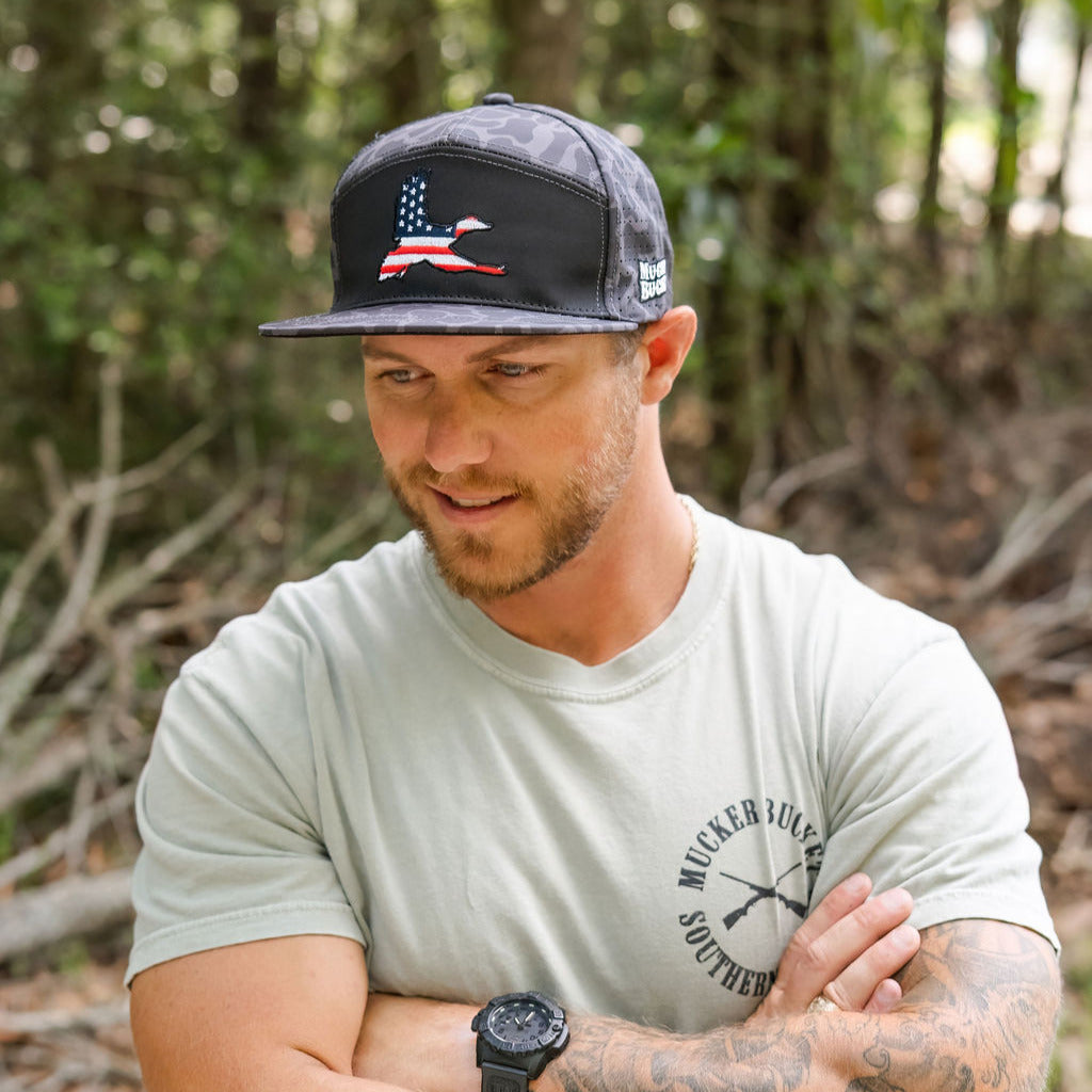 Mucker Bucket 'Merica Duck Blackout Duck Camo Bucket Hat