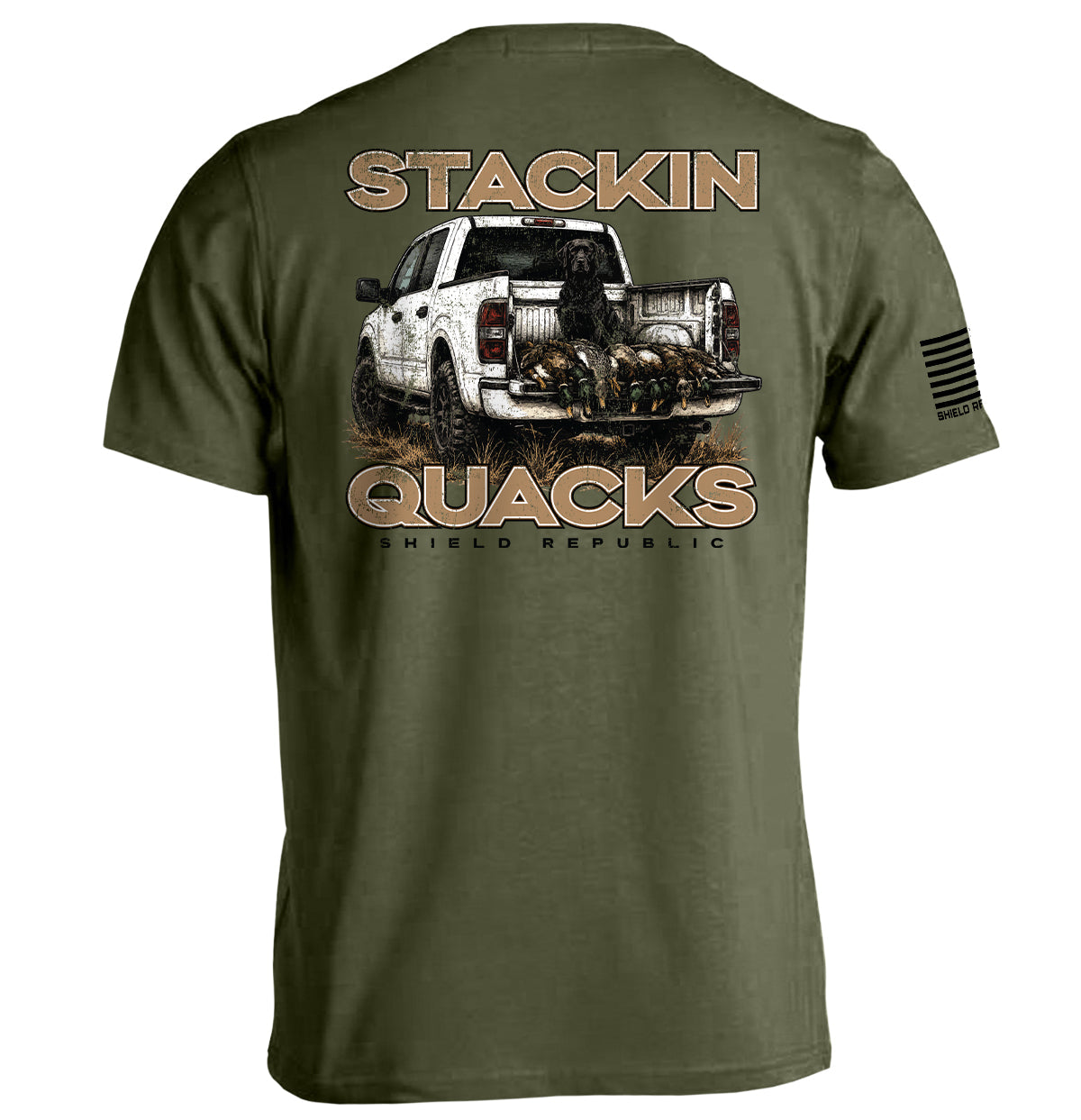 Shield Republic Stackin Quacks | Duck Hunting Graphic T-Shirt & Outdoor Apparel