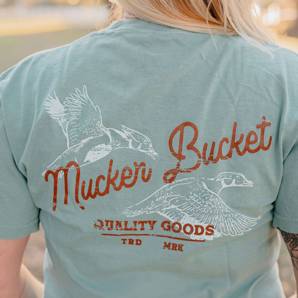 Mucker Bucket Wood Ducks Premium Tee | Waterfowl Hunting T-Shirt