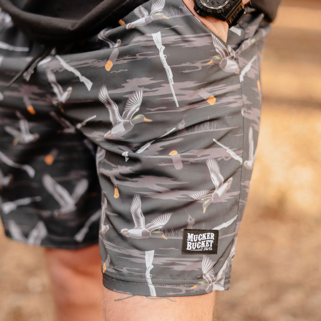 Men's Performance Athletic Shorts | 5.5"- Duck, Duck, Boom