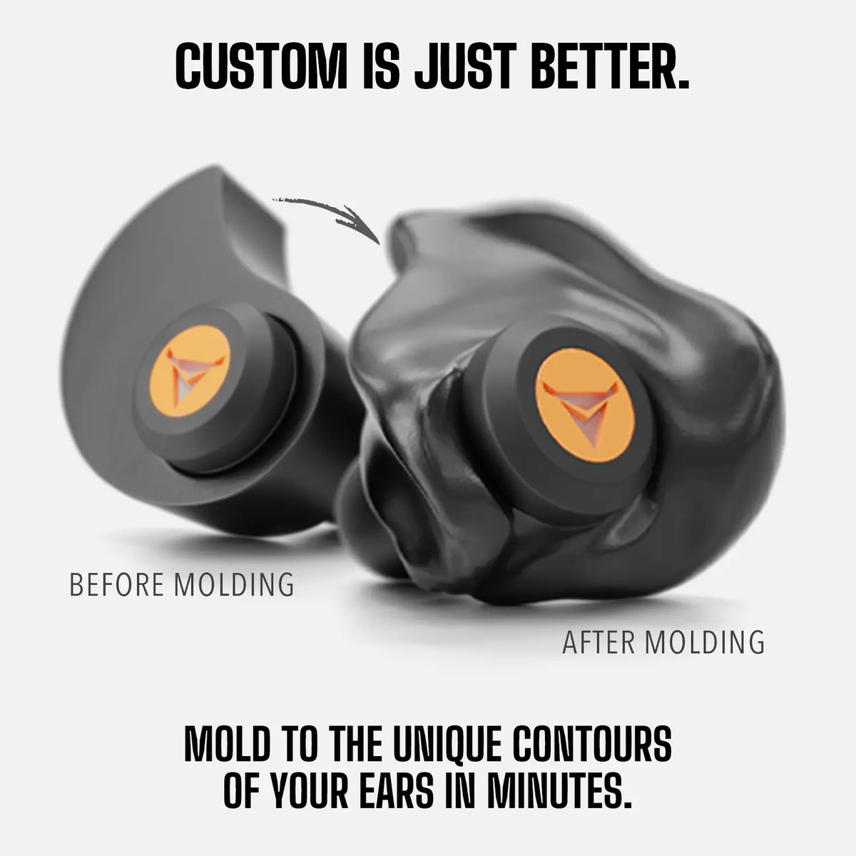 Decibullz Custom Molded Percussive Shooting Filter Earplugs