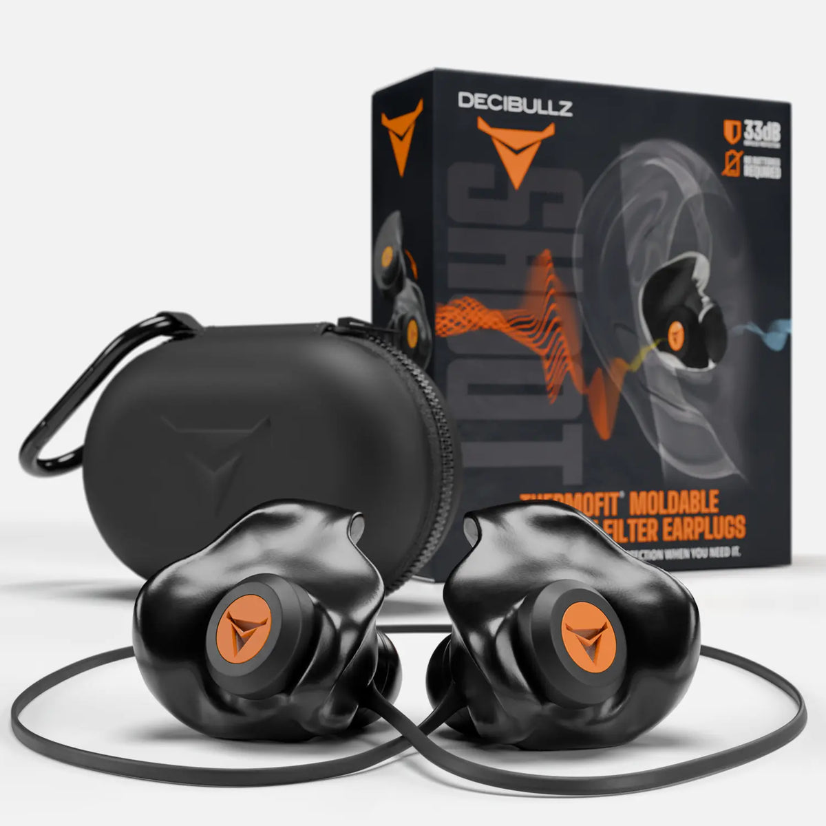 Decibullz Custom Molded Percussive Shooting Filter Earplugs