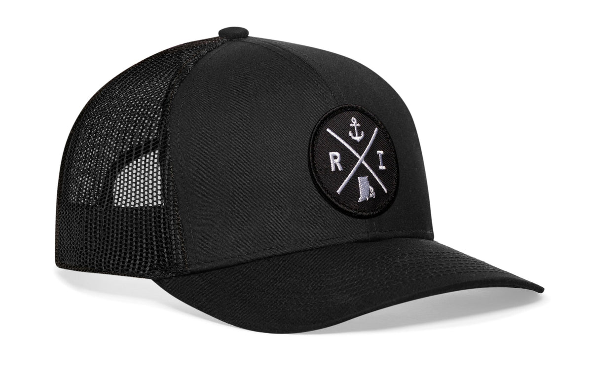 Rhode Island Trucker Hat  |  Black RI X Snapback