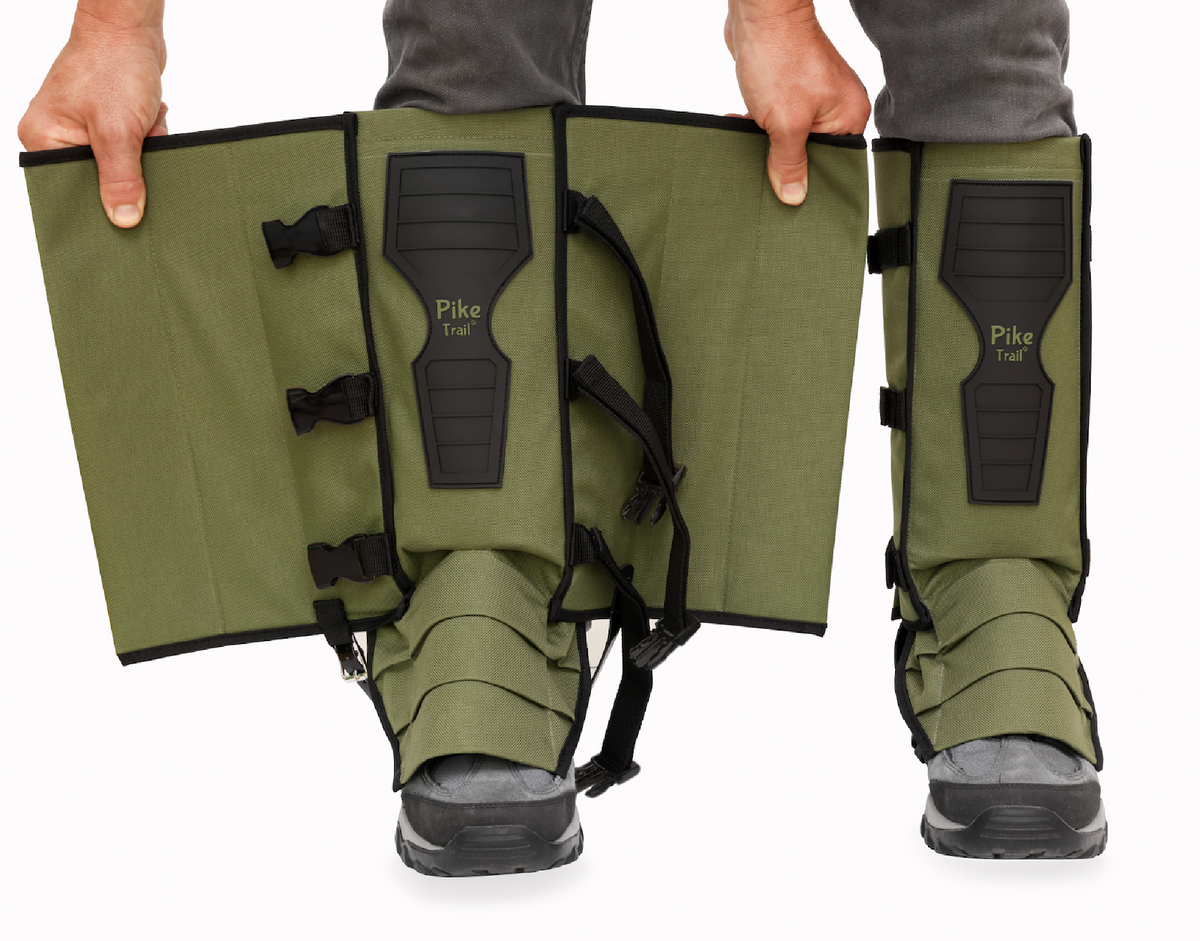 Pike Trail Snake Gaiters Leg Guards – Snakebite-Resistant Protective Gaiters for Hunting, Hiking & Outdoor Adventures