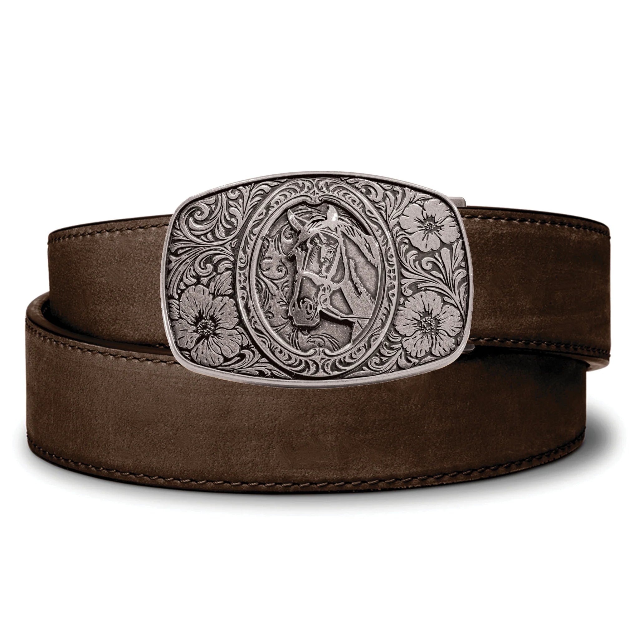 Kore Essentials Horse Antique Silver Buckle and Belt