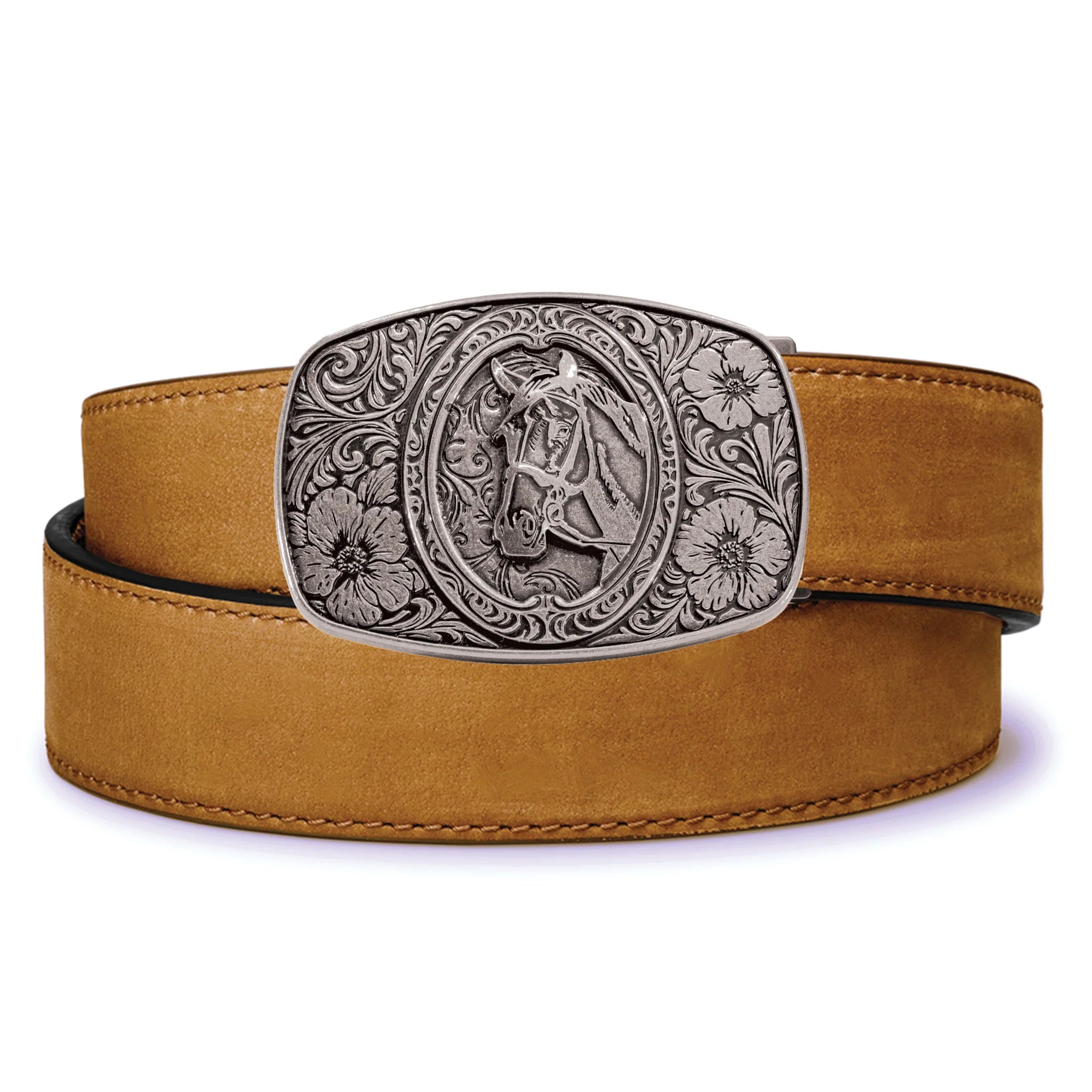 Kore Essentials Horse Antique Silver Buckle and Belt