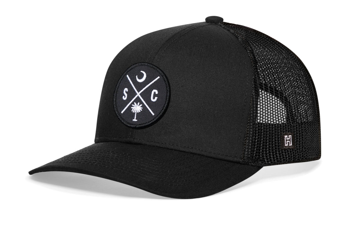 South Carolina Trucker Hat  |  Black SC X Snapback