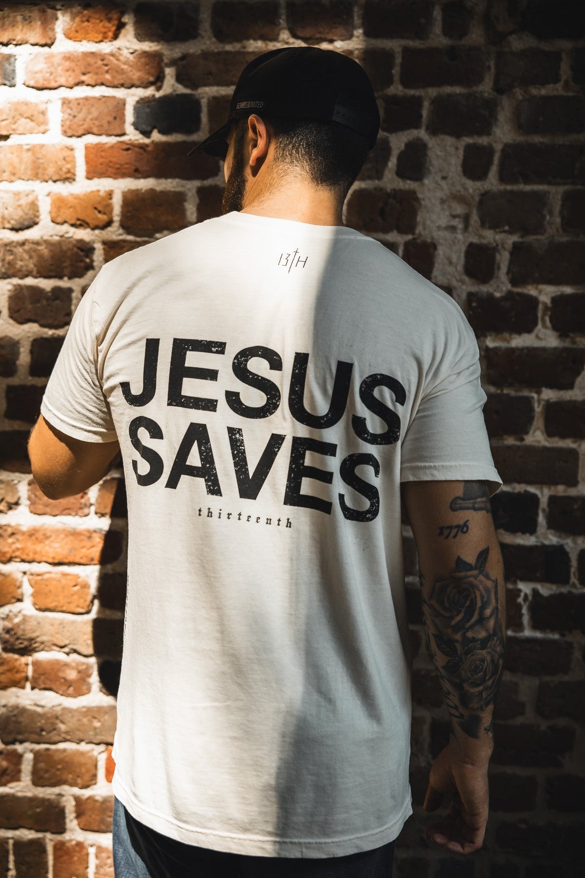 Jesus Saves - Ivory Tee