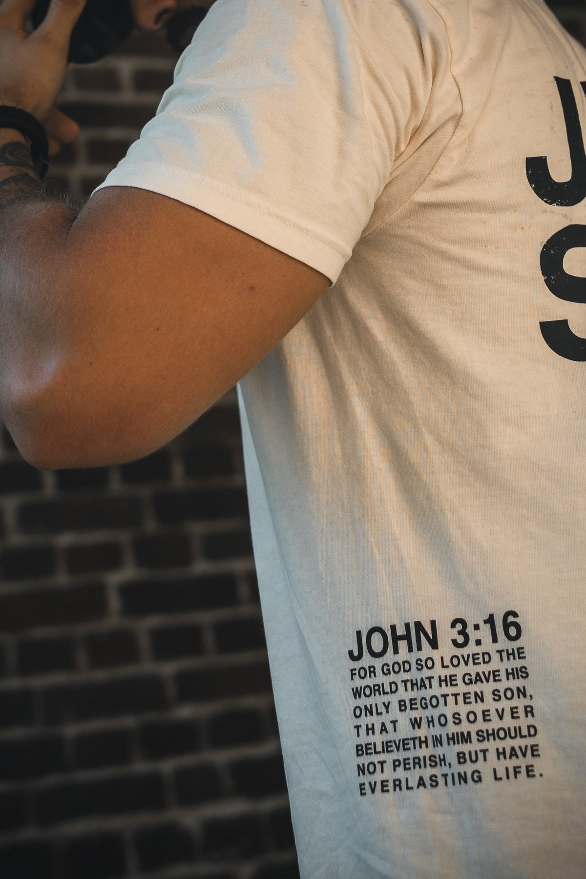 Jesus Saves - Ivory Tee