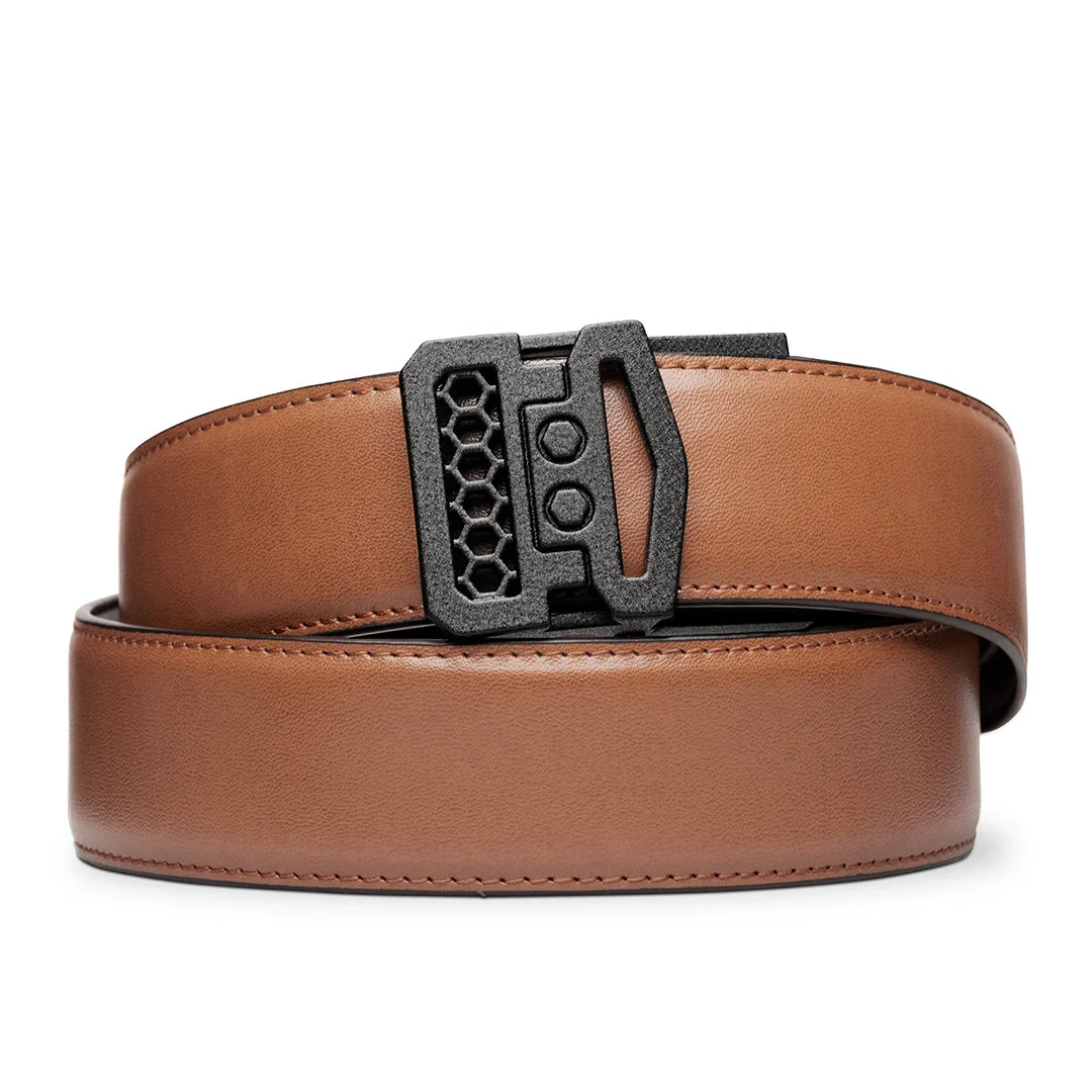 Kore Essentials Tan Leather Gun Belt 1.5"
