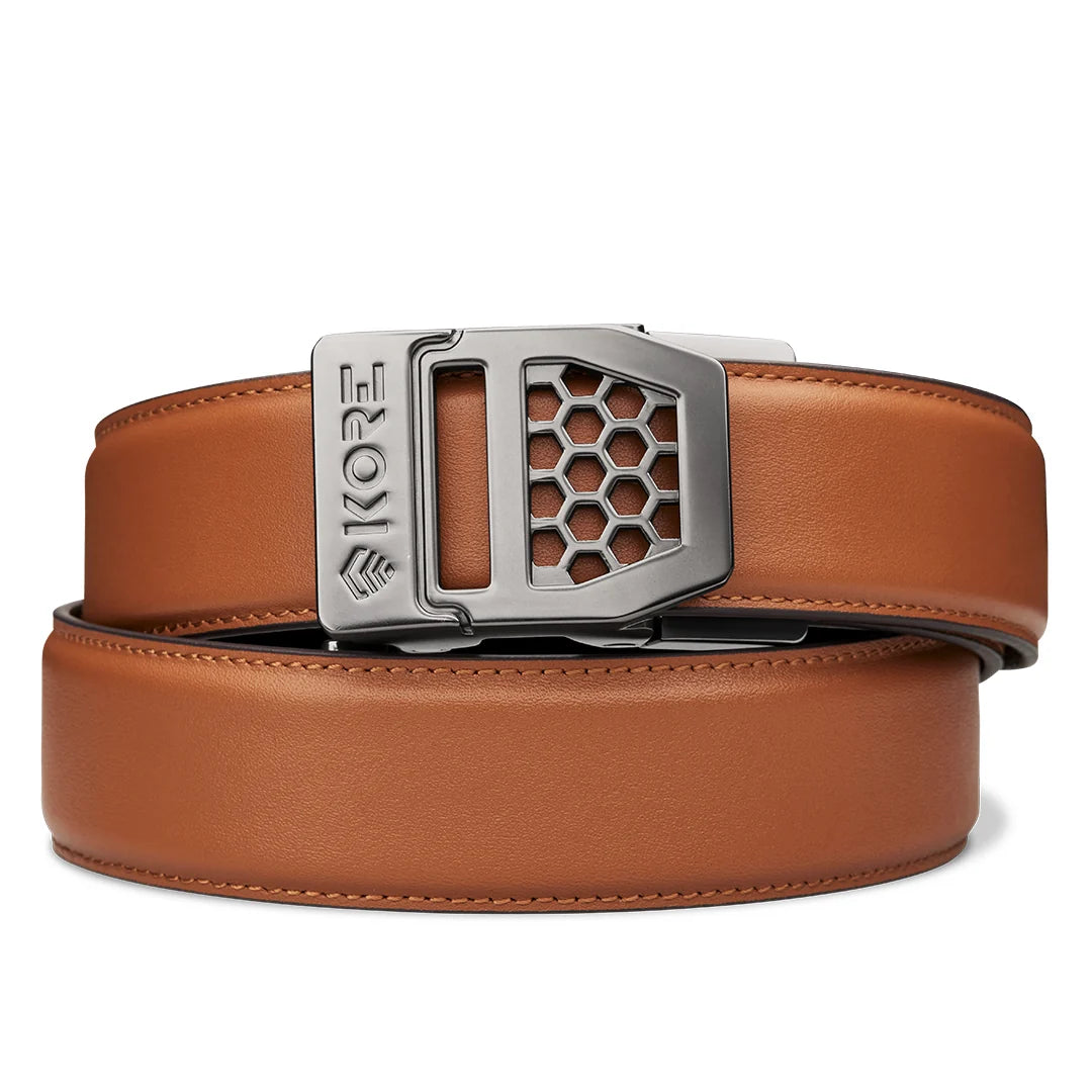 Kore Essentials Tan Leather Gun Belt 1.5"