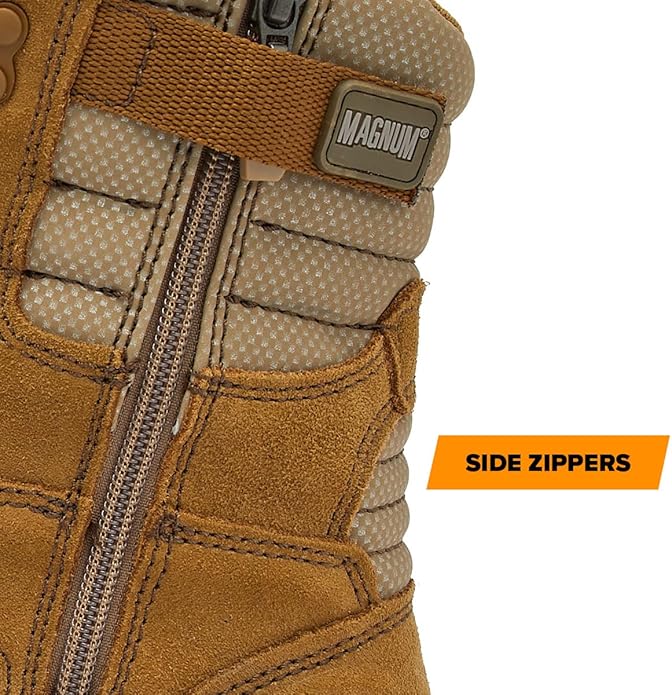 Magnum Boots MAG SHIELD Suede Leather 8" Work Boot SZ WP