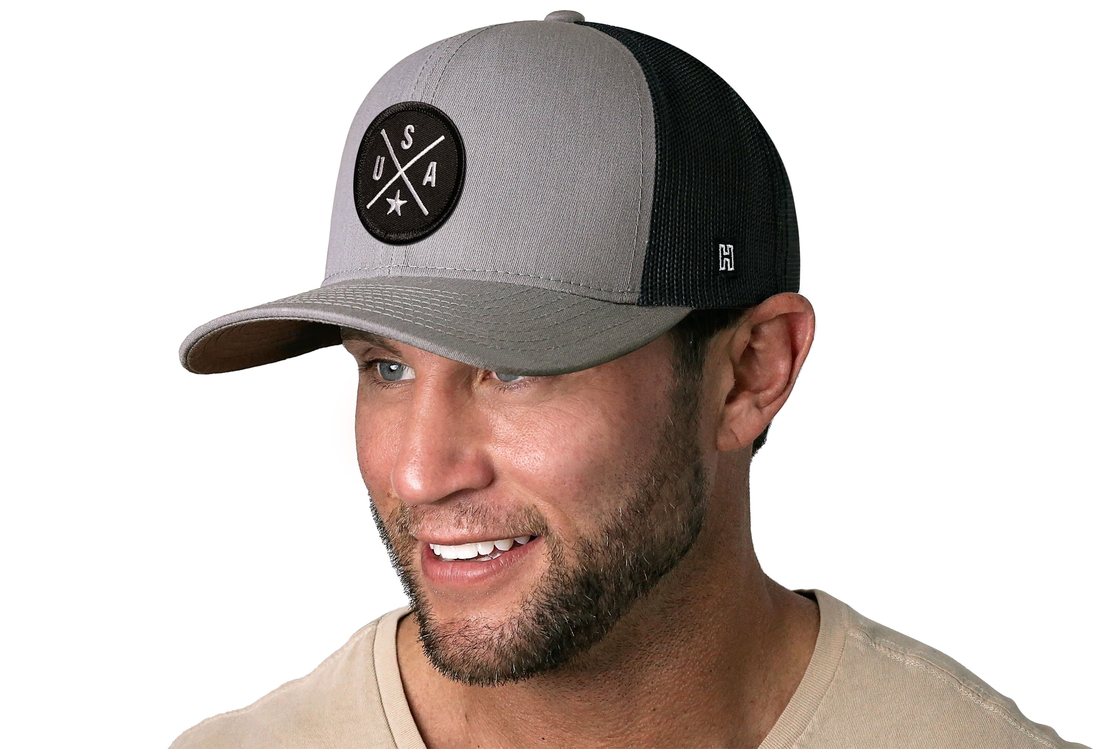 Haka Hat USA Trucker Hat  |  Gray-Black America Snapback