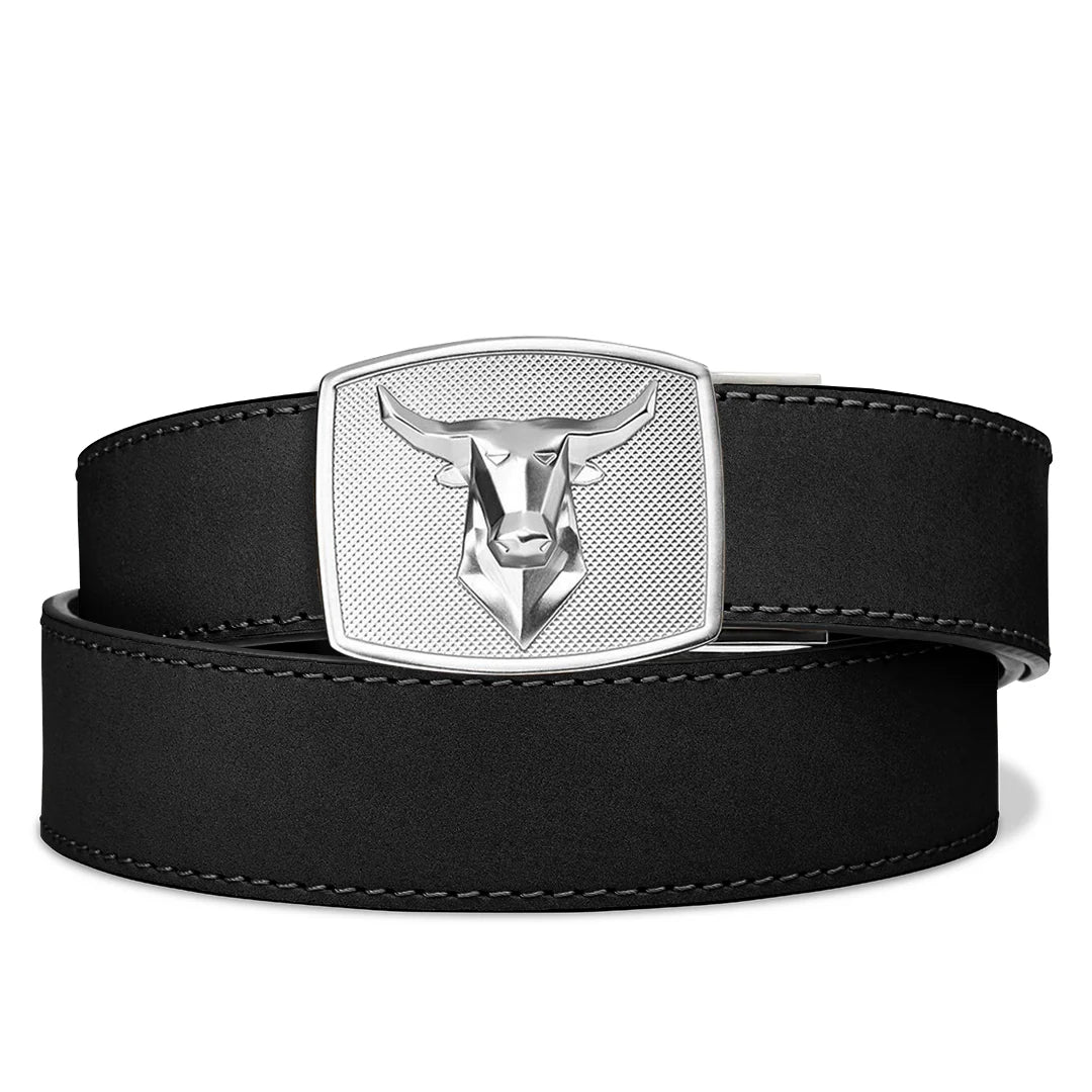 Kore Essentials Bull Buckle Buffalo Leather Gun Belt 1.5"