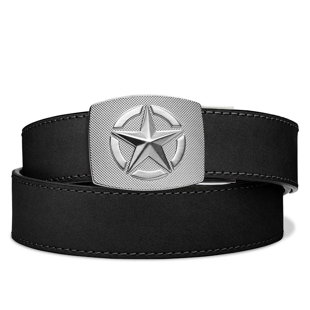 Kore Essentials Star Buckle Buffalo Leather Gun Belt 1.5"