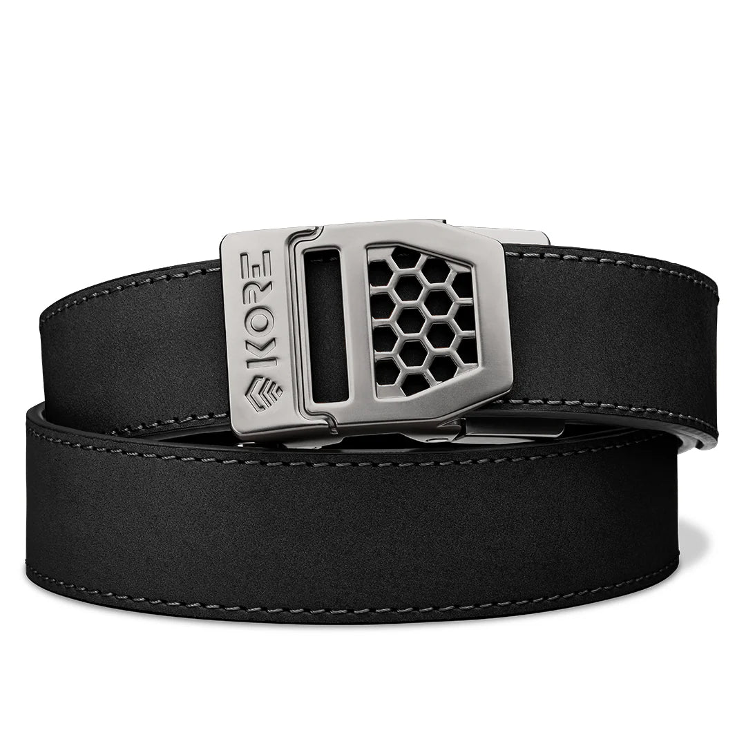 Kore Essentials Black Buffalo Leather Gun Belt 1.5"