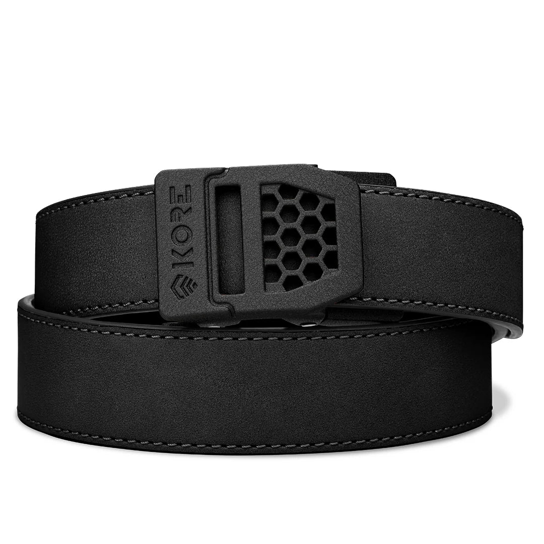 Kore Essentials Black Buffalo Leather Gun Belt 1.5"