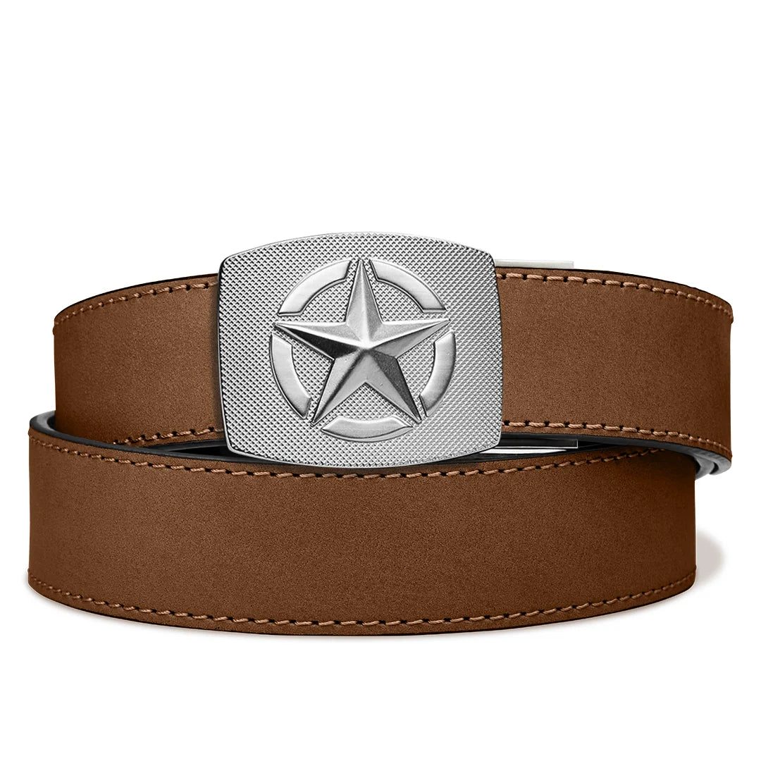 Kore Essentials Star Buckle Buffalo Leather Gun Belt 1.5"