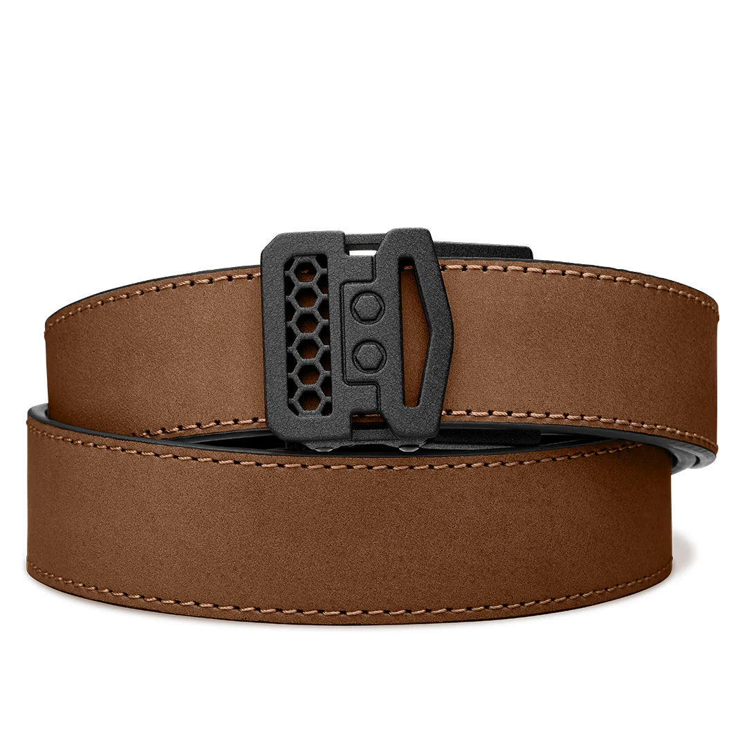 Kore Essentials Brown Buffalo Leather Gun Belt 1.5"