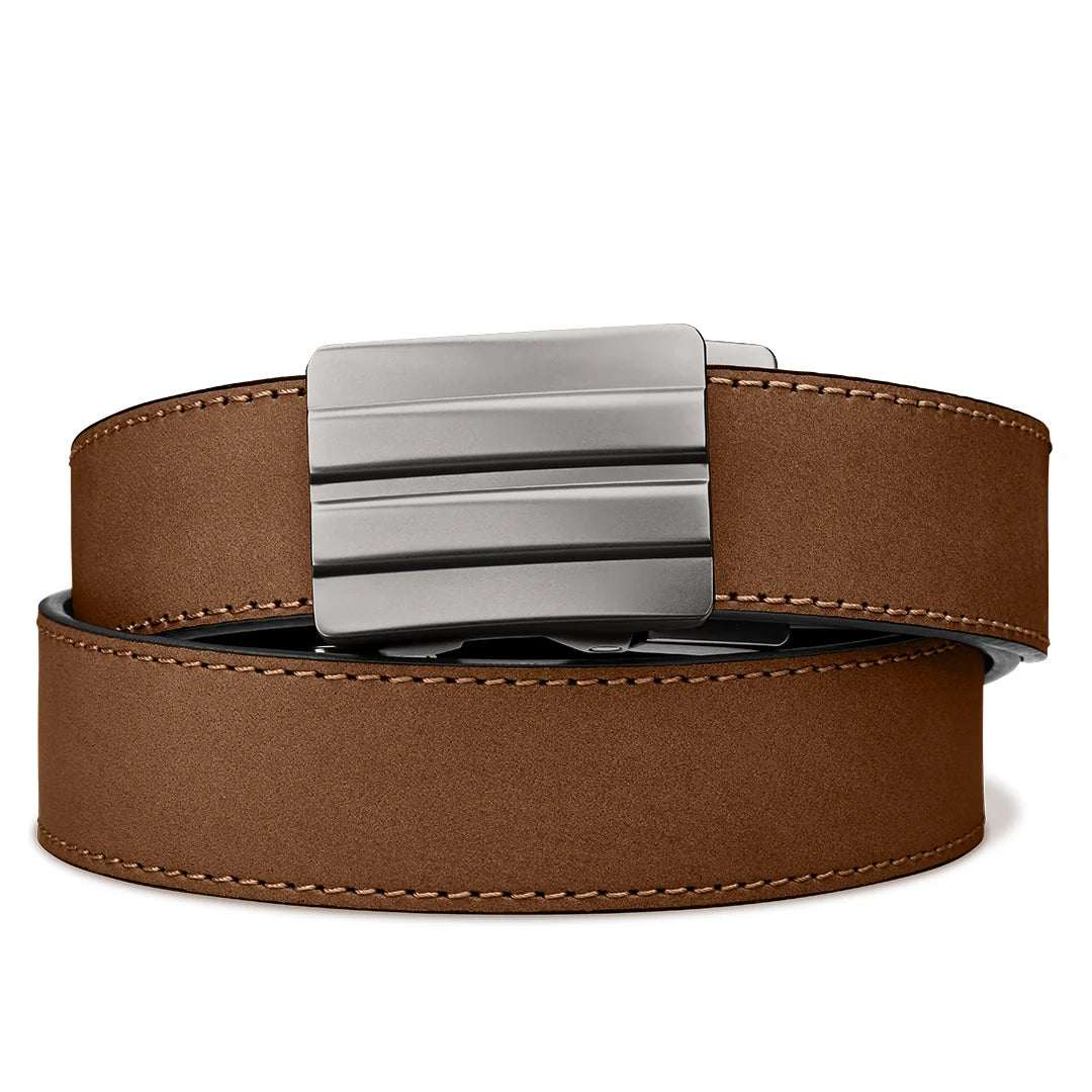 Kore Essentials Brown Buffalo Leather Gun Belt 1.5"