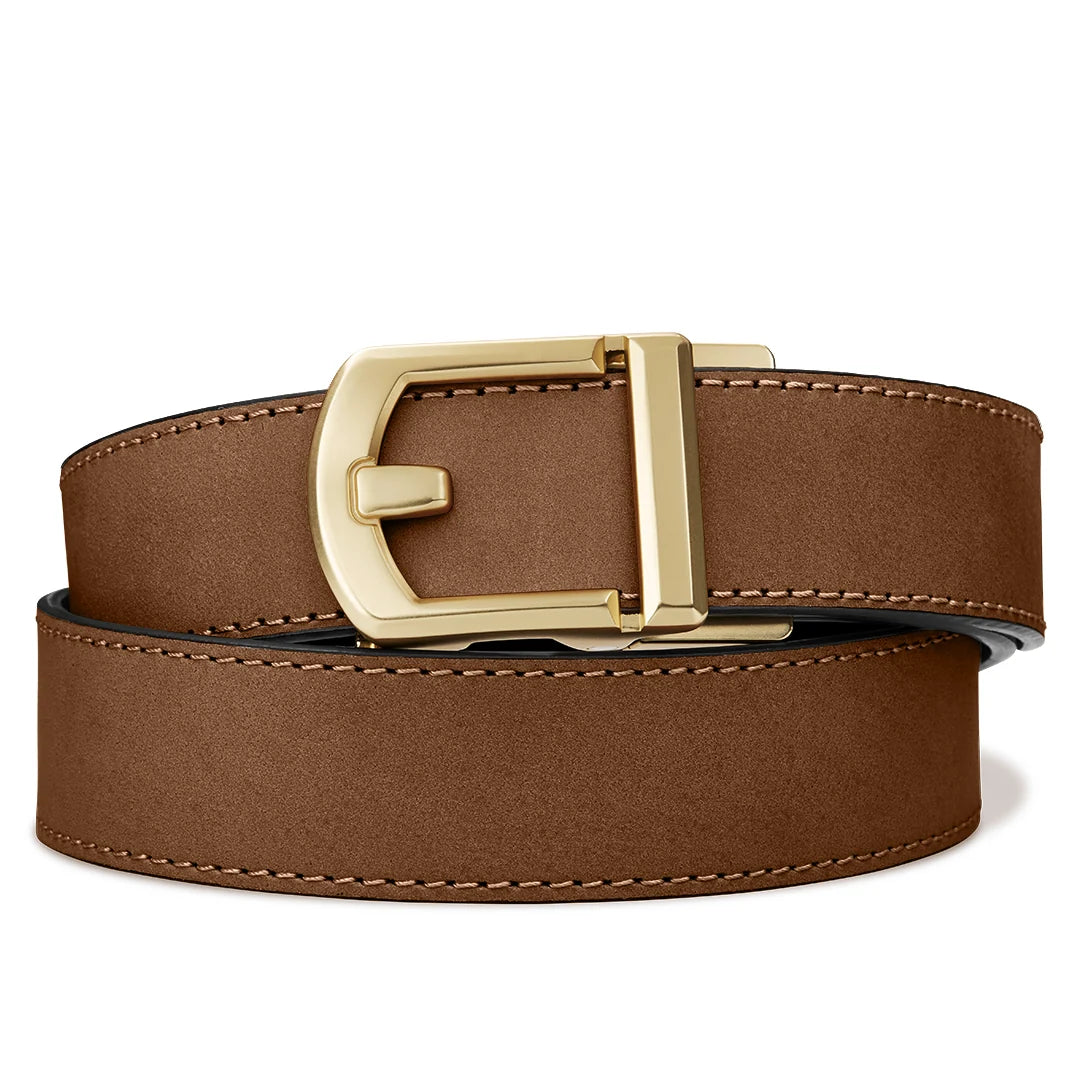 Kore Essentials Brown Buffalo Leather Gun Belt 1.5"
