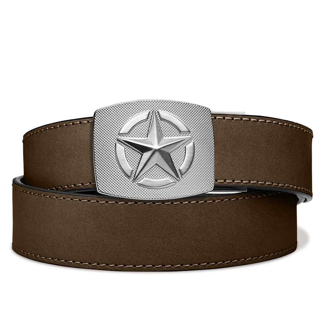 Kore Essentials Star Buckle Buffalo Leather Gun Belt 1.5"