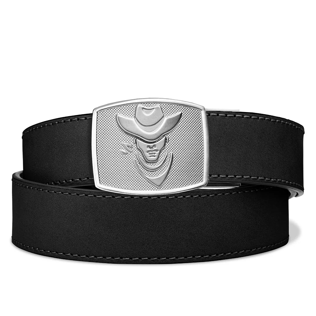 Kore Essentials Cowboy Buckle Buffalo Leather Gun Belt 1.5"