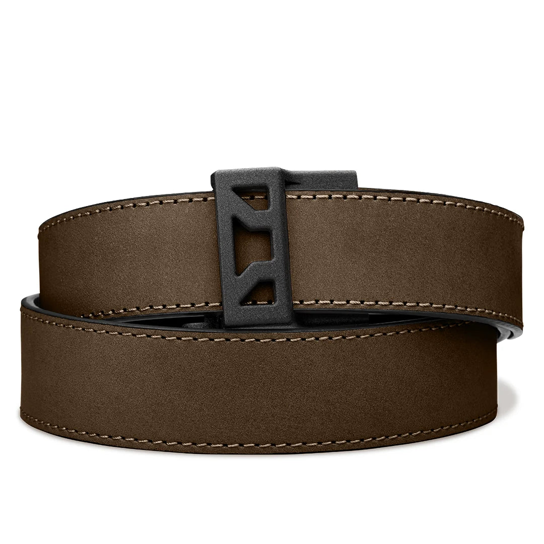 Kore Essentials Coffee Buffalo Leather Gun Belt 1.5"