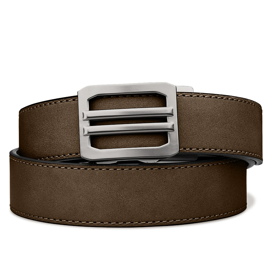 Kore Essentials Coffee Buffalo Leather Gun Belt 1.5"