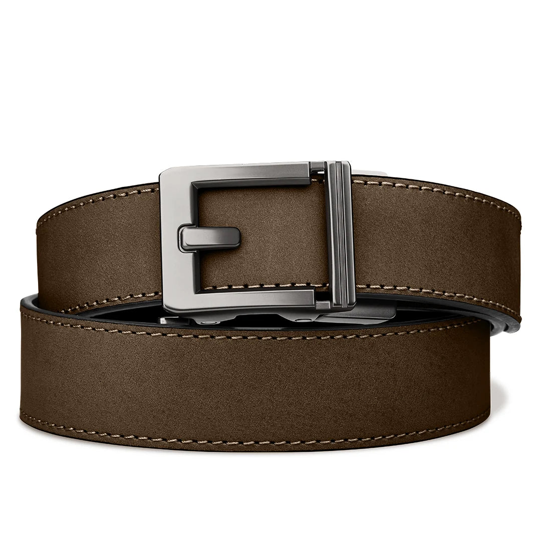 Kore Essentials Coffee Buffalo Leather Gun Belt 1.5"