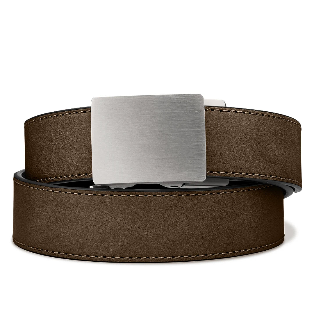 Kore Essentials Coffee Buffalo Leather Gun Belt 1.5"