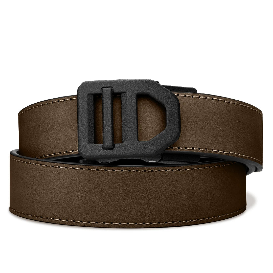 Kore Essentials Coffee Buffalo Leather Gun Belt 1.5"