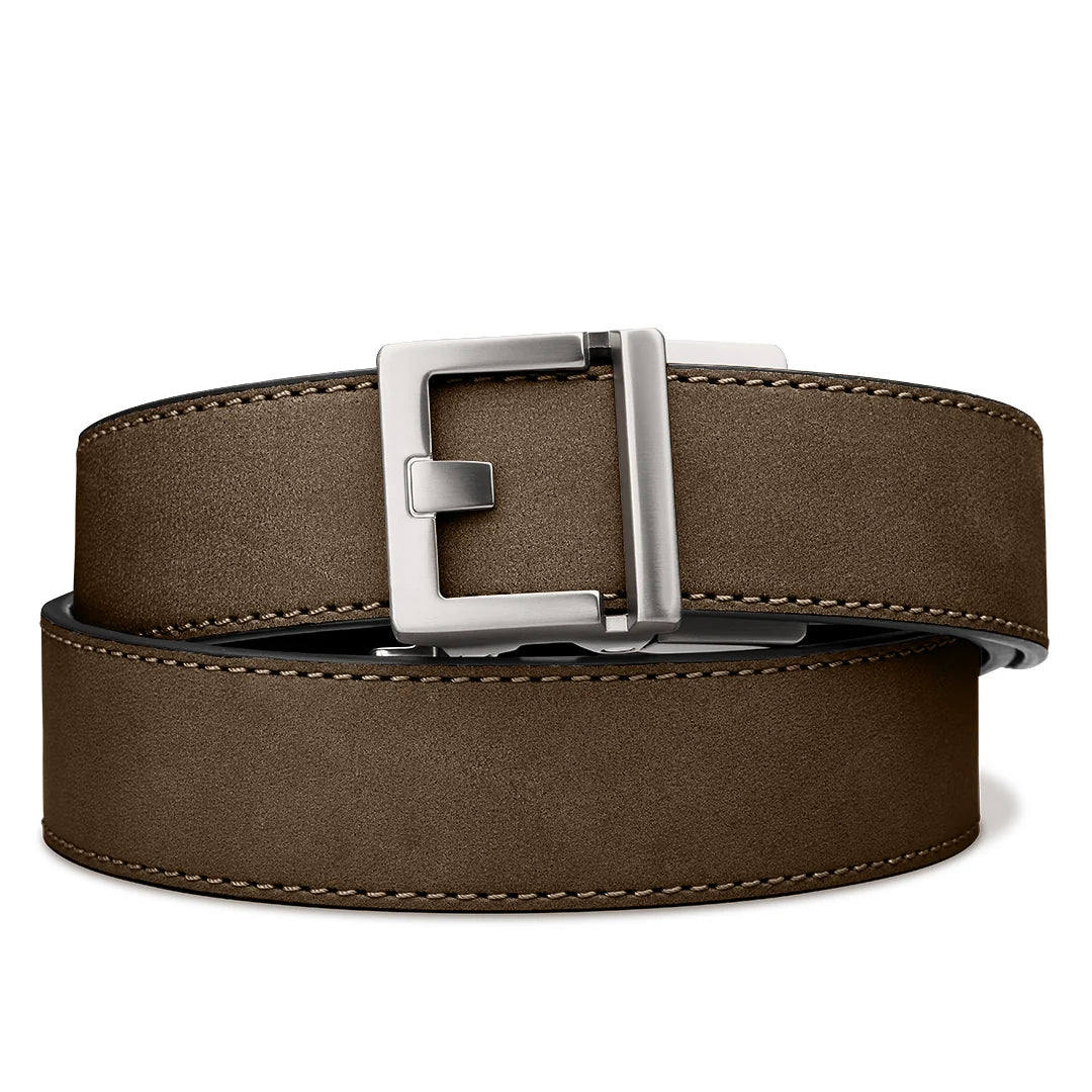 Kore Essentials Coffee Buffalo Leather Gun Belt 1.5"