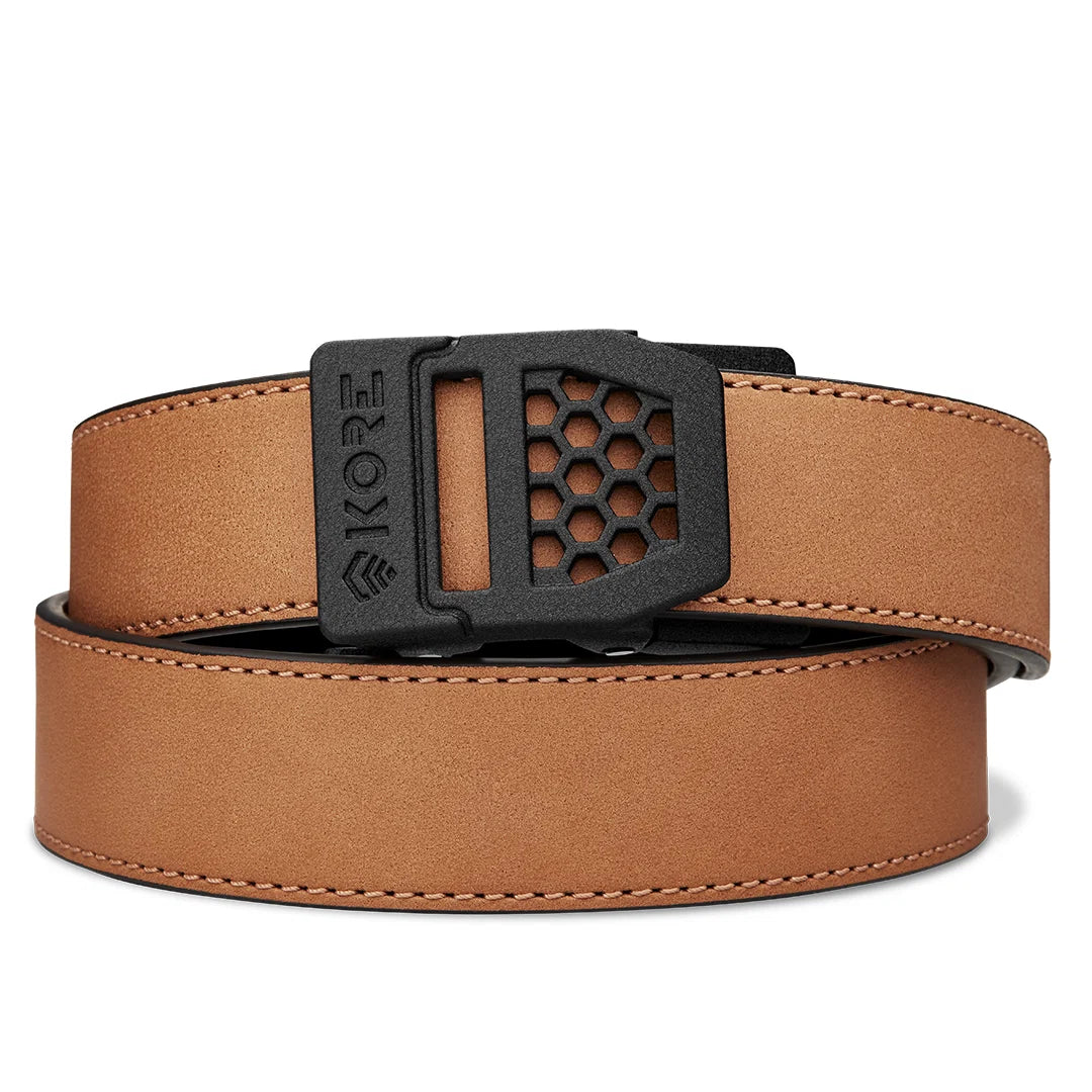 Kore Essentials Tan Buffalo Leather Gun Belt 1.5"