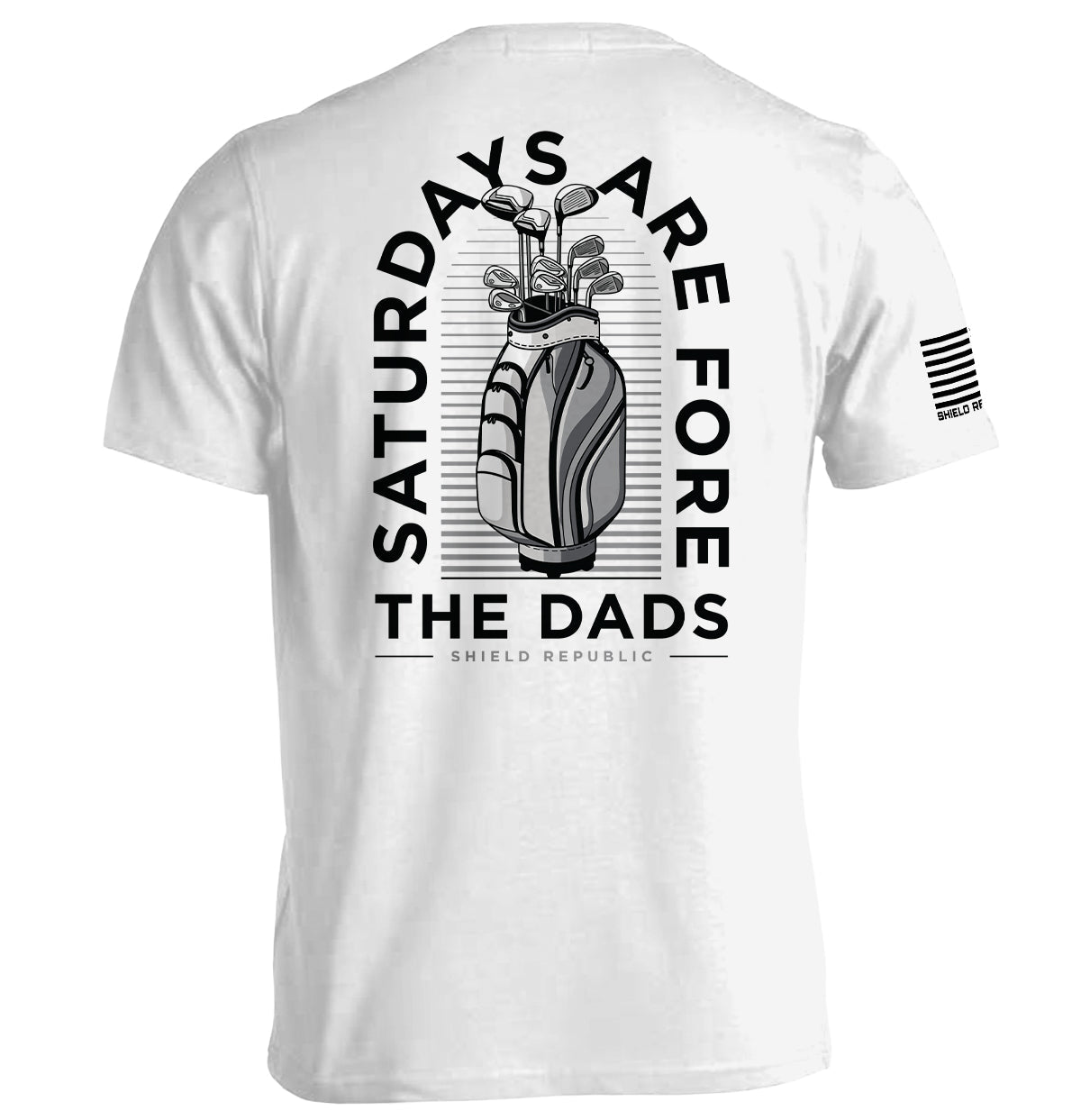 Shield Republic Saturdays Are For The Dads Golf Grey
