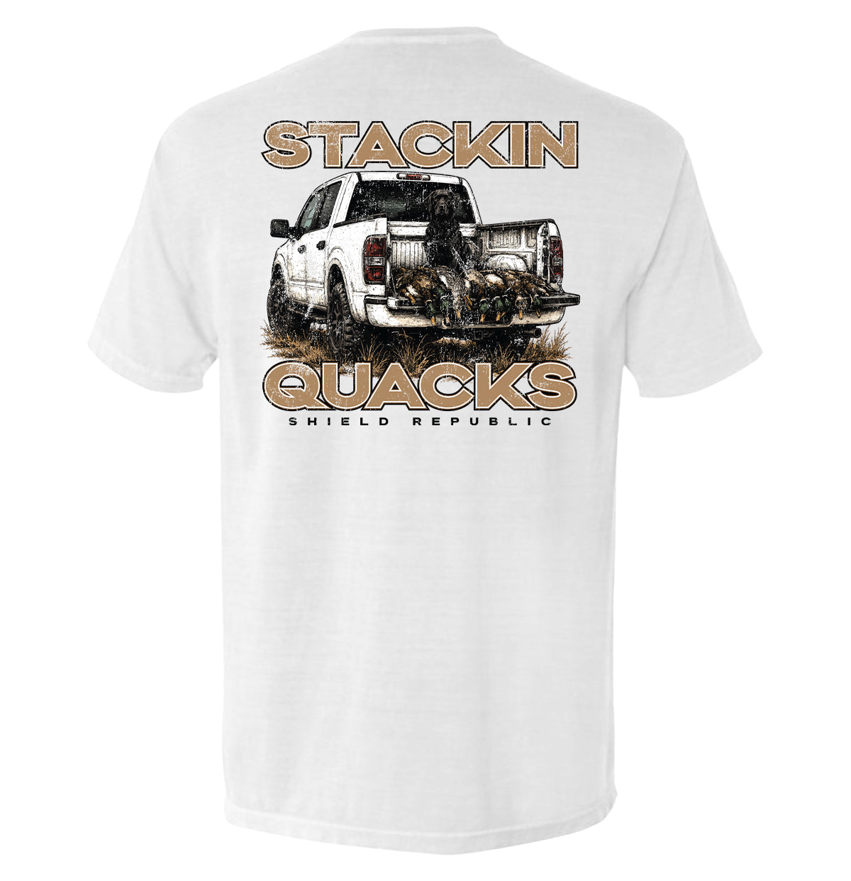 Shield Republic Stackin Quacks | Duck Hunting Graphic T-Shirt & Outdoor Apparel