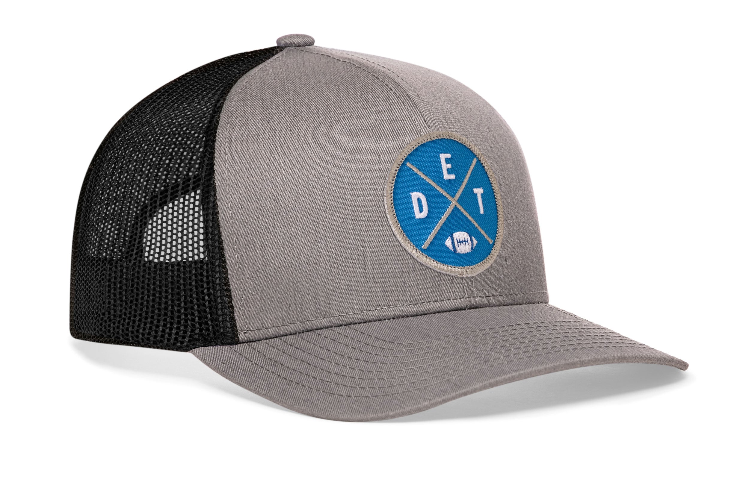 Detroit Football Trucker Hat  |  Light Blue DET X Snapback