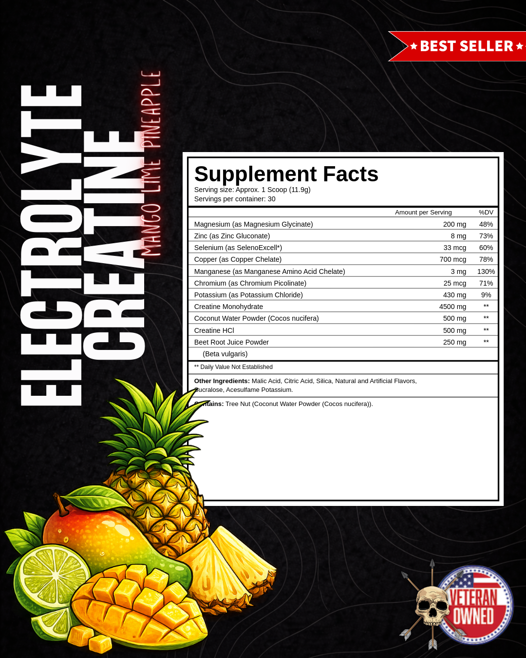 Alpha Country CREATINE & ELECTROLYTES | Strength, Performance & Hydration Supplement