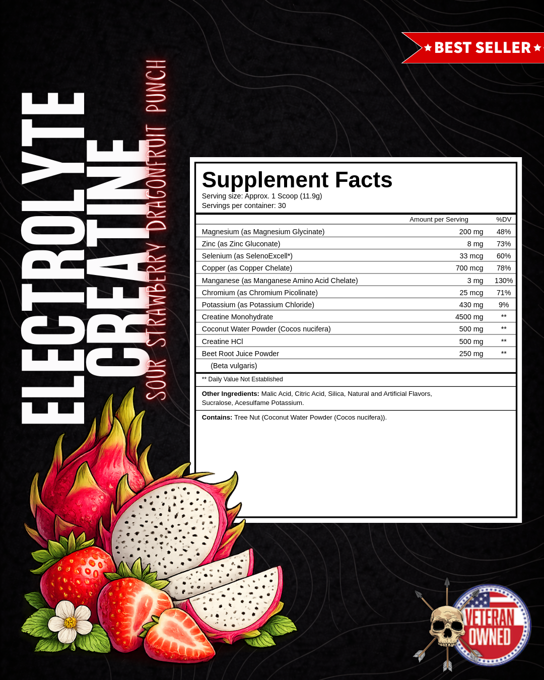 Alpha Country CREATINE & ELECTROLYTES | Strength, Performance & Hydration Supplement