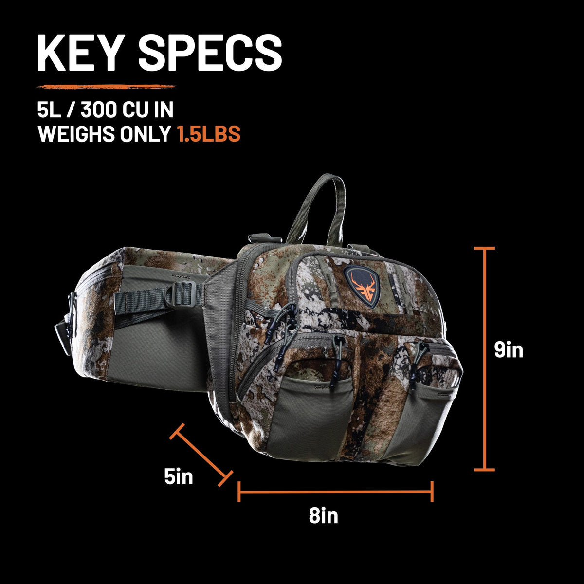 Forge Creek® Icon Pro Waist Pack | 5L Premium Hunting Lumbar Pack