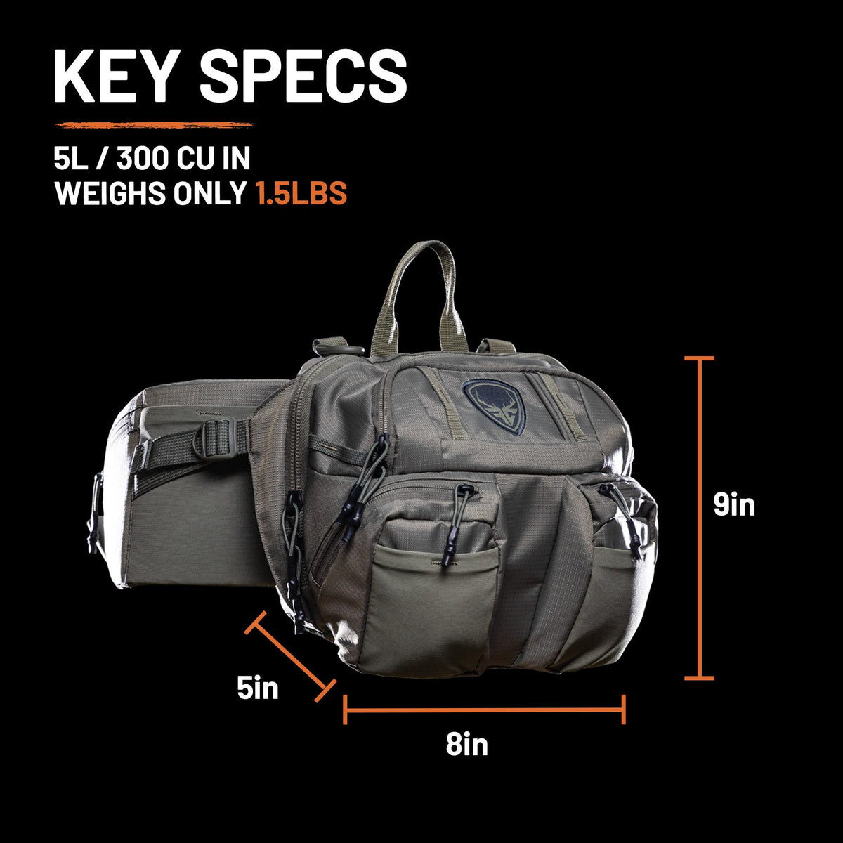 Forge Creek® Icon Pro Waist Pack | 5L Premium Hunting Lumbar Pack