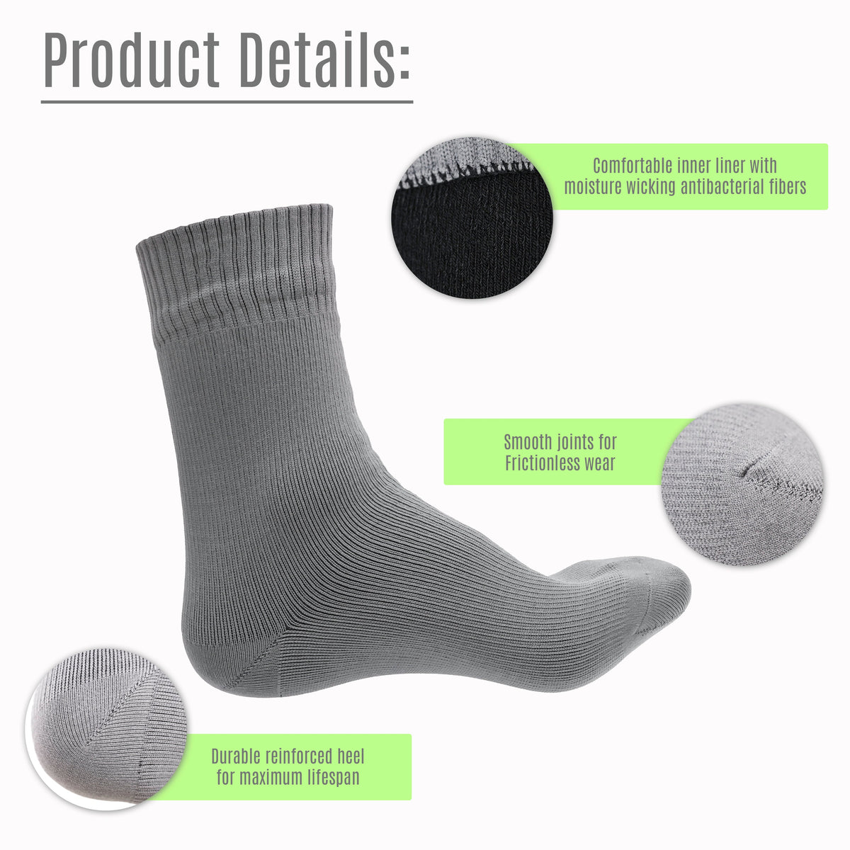 Pike Trail Waterproof Breathable Socks – All-Weather Hiking, Hunting & Outdoor Socks