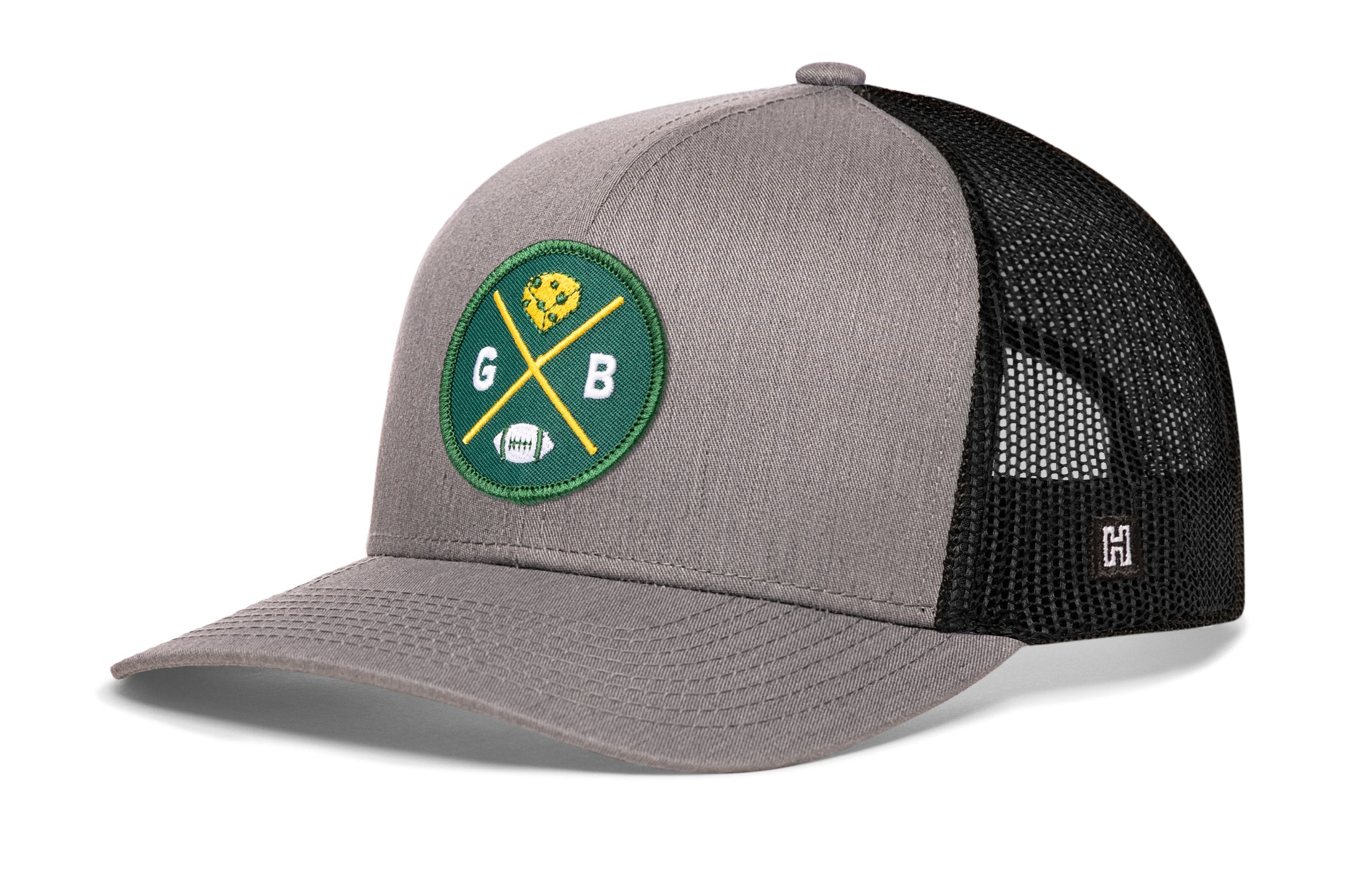 Green Bay Football Trucker Hat  |  GB X Snapback