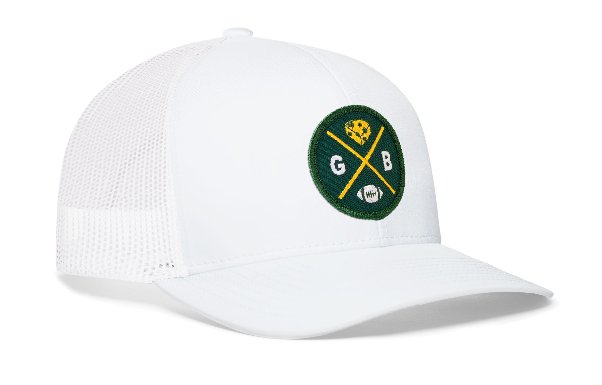 Green Bay Football Trucker Hat  |  GB X Snapback