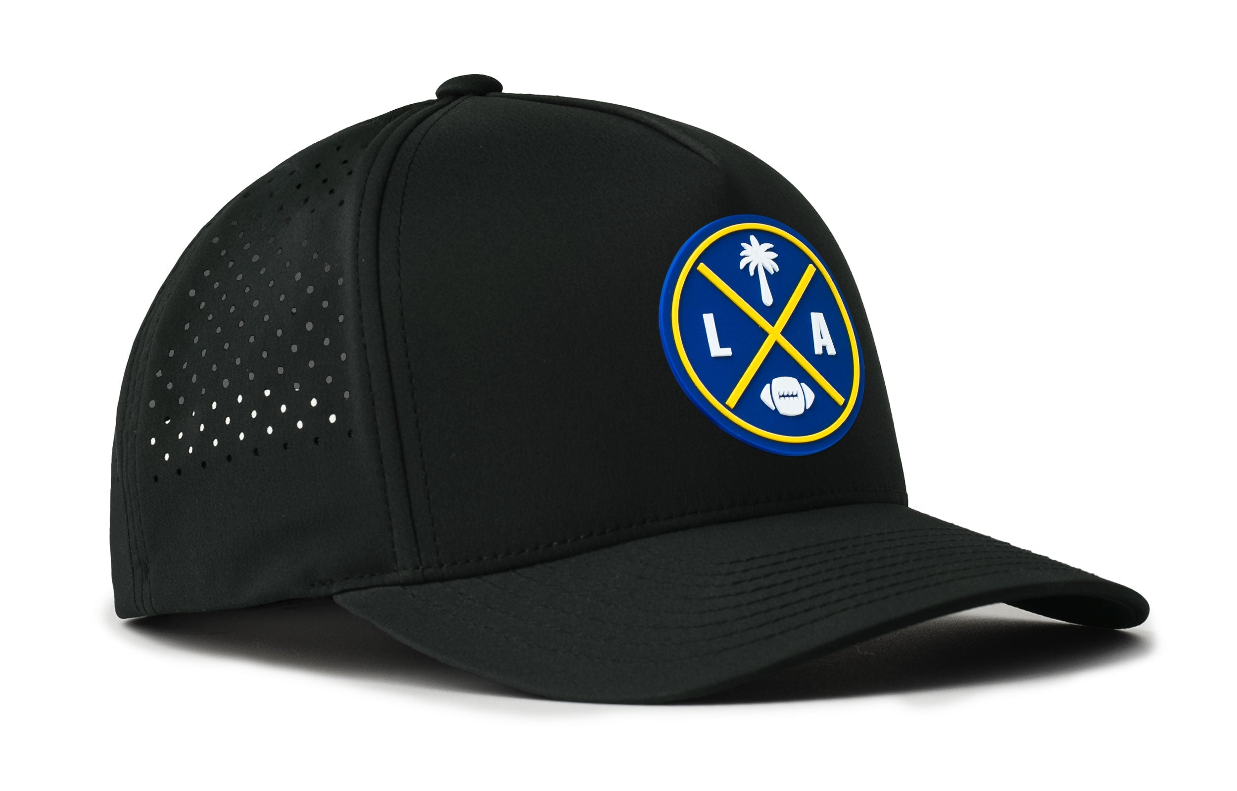 Los Angeles Football Performance 5-Panel Hat  |  Dark Blue LA X Flexfit® Snapback