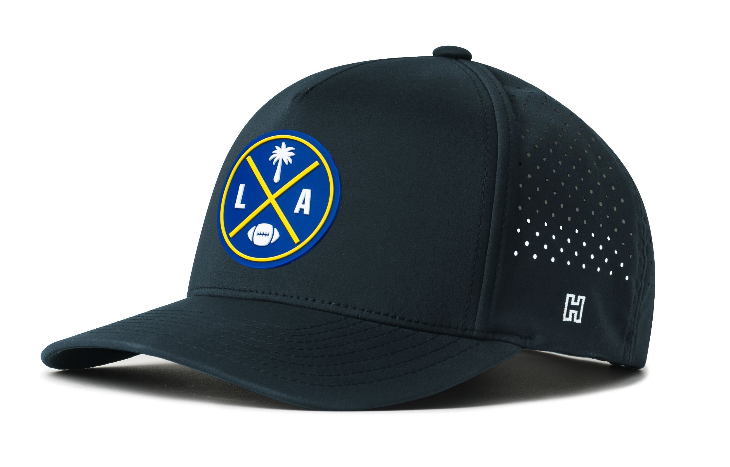 Los Angeles Football Performance 5-Panel Hat  |  Dark Blue LA X Flexfit® Snapback