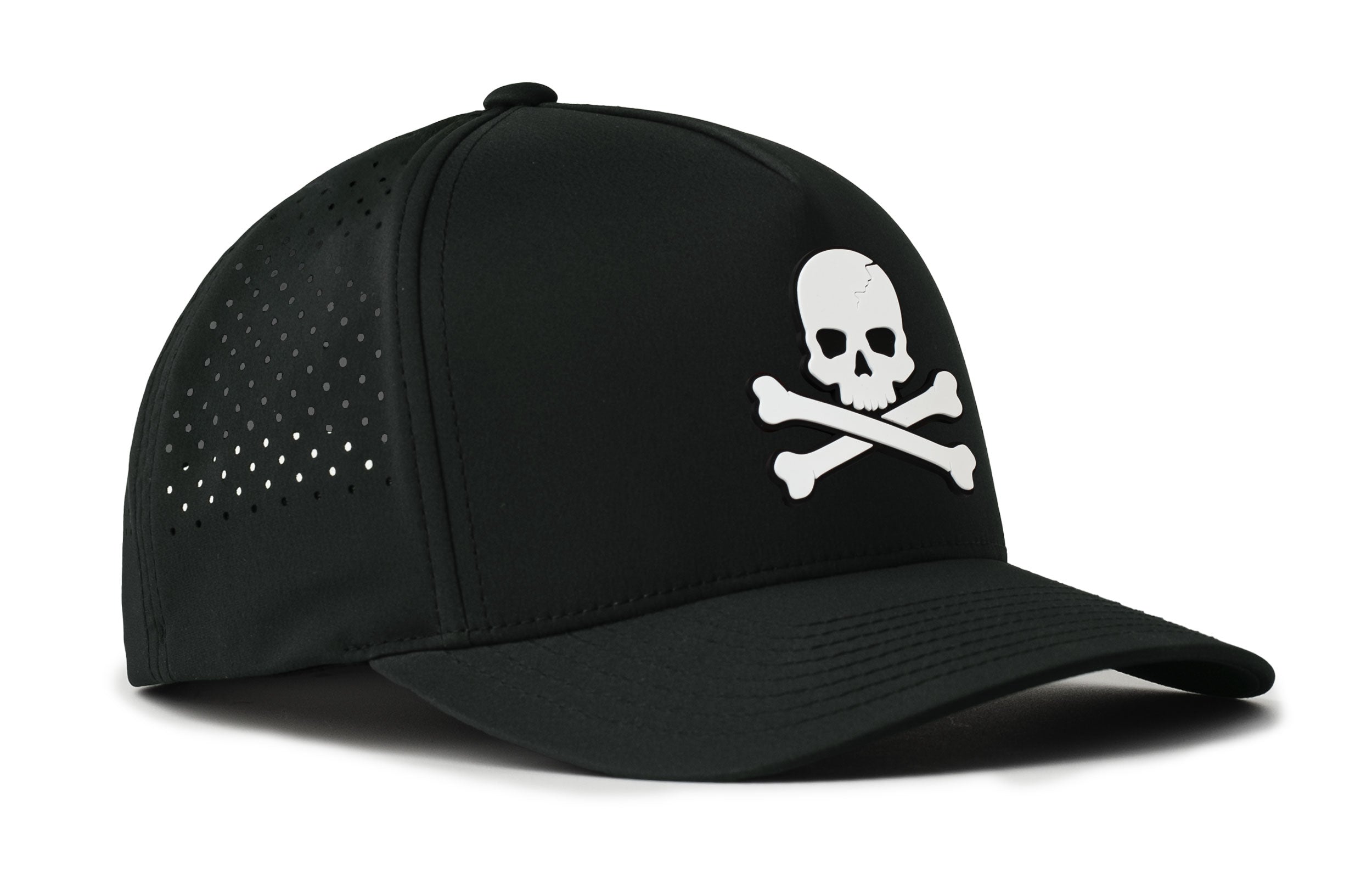 Skull and Crossbones Performance 5-Panel Hat  |  Jolly Roger Flexfit® Snapback
