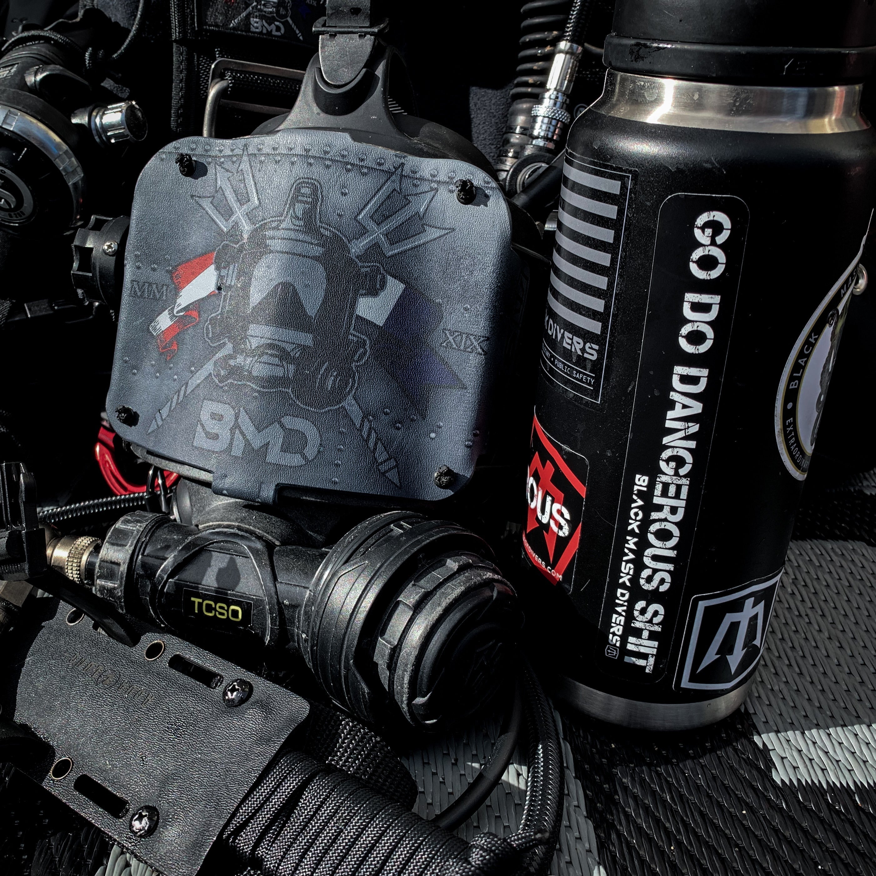 Black Mask Divers 1” BMD GO DO DANGEROUS SHIT Sticker