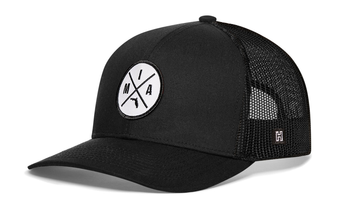 Miami Trucker Hat  |  Gray-White MIA X Snapback