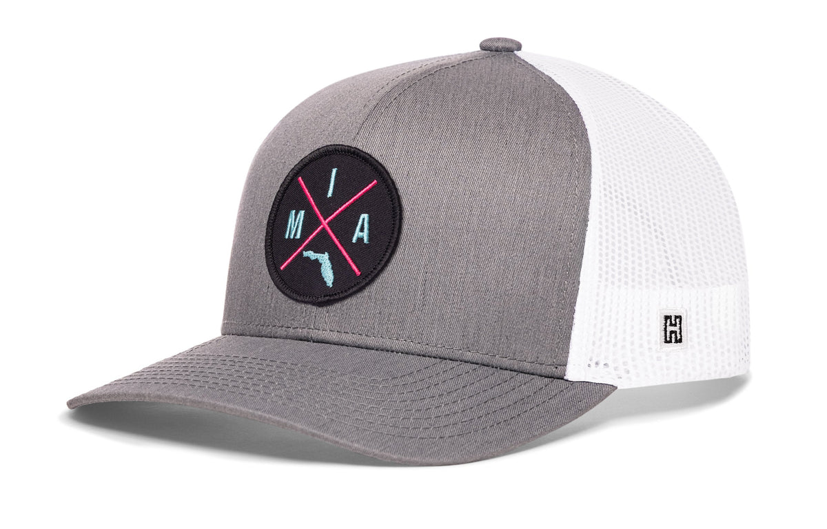 Miami Trucker Hat  |  Black MIA X Snapback